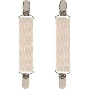 Hold’Em 1” Boot Straps Leg Pant Stirrup Elastic Extra Heavy Clips - Ivory